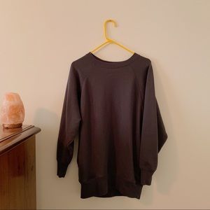 AERIE Oversized Charcoal Pullover w/ Pockets